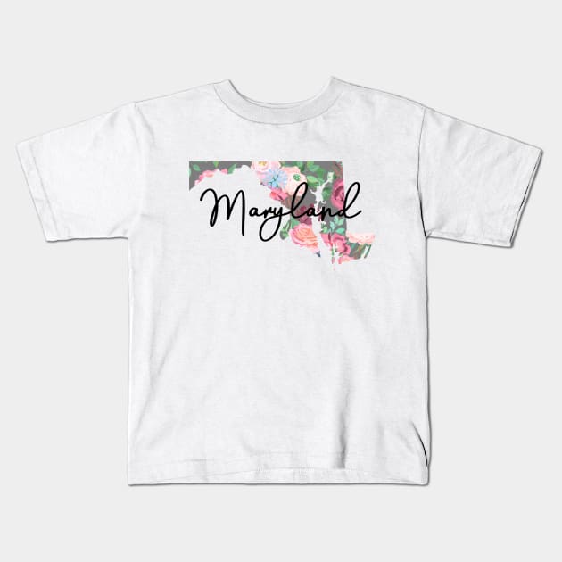 Maryland State Kids T-Shirt by MelissaJoyCreative